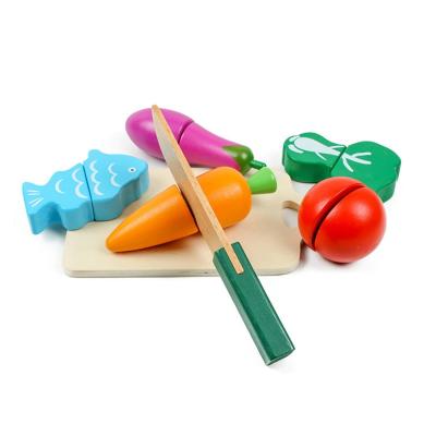 China Colored ISO9001 Simulation Wooden Vegetable Toys Wooden Play Fruit for sale