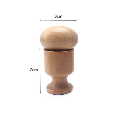 China Handbell  6 Inch Wooden Teethers Safe Tambor Beech Wood Teether for sale