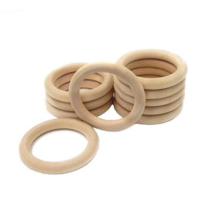 China Bracelet DIY 55mm Wooden Teething Toy Beech Wood Teething Rings for sale