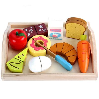 China Montessori 9.5cm Wooden Cutting Fruit Magnetic Vegetable Toy for sale