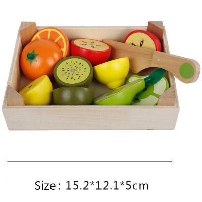 China Montessori Kitchen Pretend Toy For Children Cutting Fruit Vegeta for sale