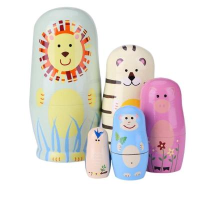 China Wooden Russian Doll Matryoshka Handmade Children Gifts for sale