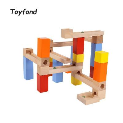 China 33Pcs Marble Wooden Building Blocks Toy Educational For Children Kid for sale