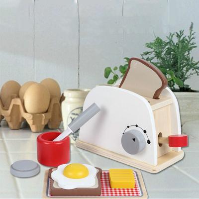 China Simulation Coffee Machine Wooden Miniature Kitchen Set For Baby Early Learning for sale