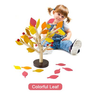 China Wooden Simulation Mosaic Foliage Tree Building Block Multi Color for sale