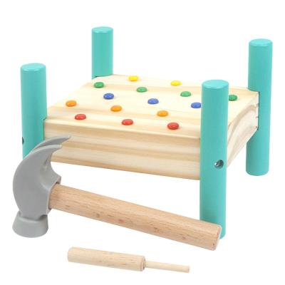 China Wooden Hammering Table Color Cognition Hand Eye Coordination Early Teaching for sale