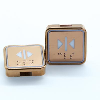 China Rose Gold Square Flat Charater Braille DC24V Touchless Button For Elevator Lift Cop Lop for sale