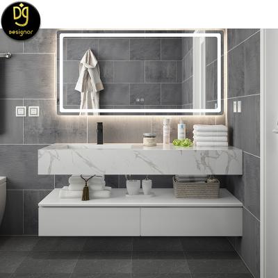 China DG Modern Hotel Bathroom Cabinet Sink Marble Wash Basins Ceramic Sintered Stone Washbasin Commercial Free Standing Designer for sale