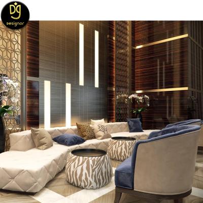 China 7 Star DG Hotel Lobby Modern Luxury Custom 5 Star Public Loose Area Front Furniture Modern Hotel Lobby Furniture for sale