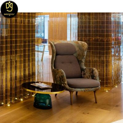 China Modern DG Hotels Cafes Bar Restaurant Hotel Furniture Velvet Sofa Chair for sale