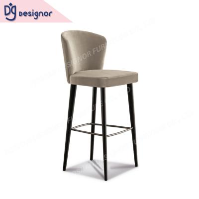 China Modern Custom Luxury DG Stainless Steel High Bar Chair for sale