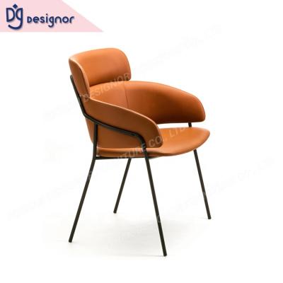 China Adjustable Hotel Custom Restaurant DG Modern Bronze Metal (Height) Framed Dining Chairs for sale