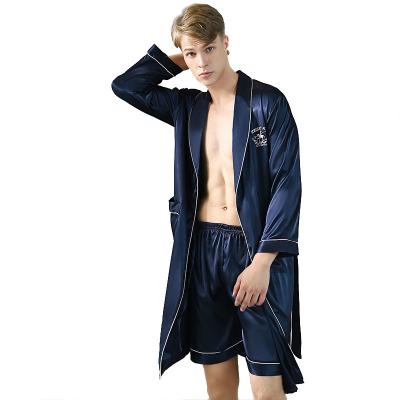 China Wholesale Luxury Hot Selling Silk Men QUICK DRY Stain Custom Pajamas Sleepwear 2 Piece Pajama Sets for sale