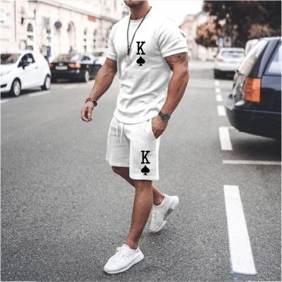 China Summer Breathable 3D Printed Men's T-shirt Shorts Set Men's Sportswear Tracksuit O Neck Shorts Sleeve Cool Men's Clothing for sale