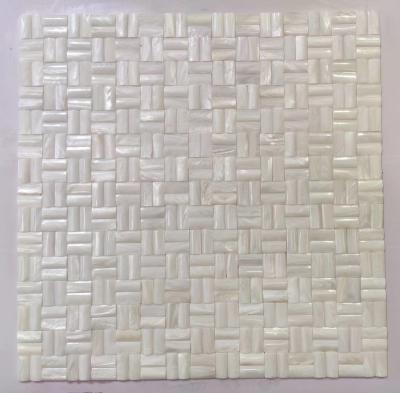 China CLASSIC manufacturers supply Wear-resistant wall background wear-resistant white curved mesh bottom mosaic shell mosaic shell wholesale for sale