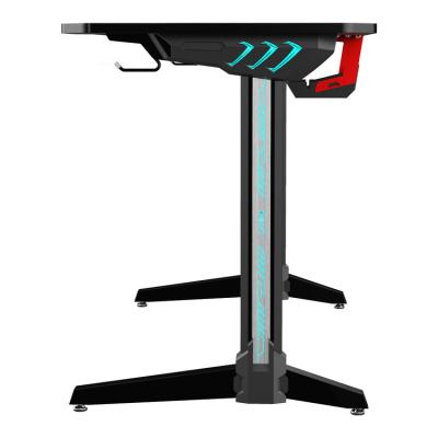 China (Size)Wholesale Adjustable Gaming PC Desktop Computer Packing Table RGB Light OEM Gaming Table For Gamer for sale