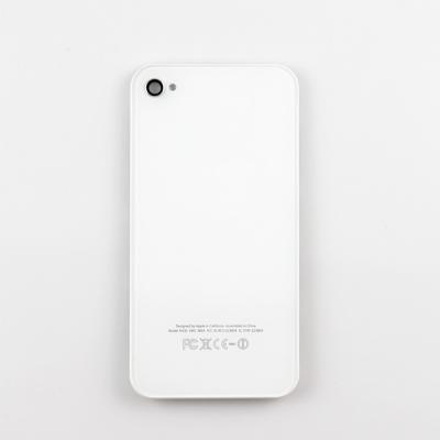 China Vivienda blanca de la contraportada para la puerta de cristal de la batería de las piezas de recambio del iPhone 4 sin logotipo en venta