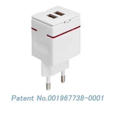 China MLP01-E Eu Plug Dual Usb Cell Phone Travel Charger With Output Current 2.1 Amp For Ipad, Iphone, Ipod for sale