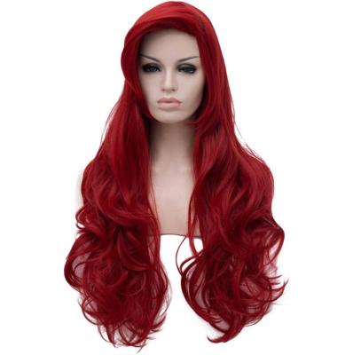 China Other 2022 Hot Selling Long Brown Wavy Wig Suitable for European and American Ladies for sale