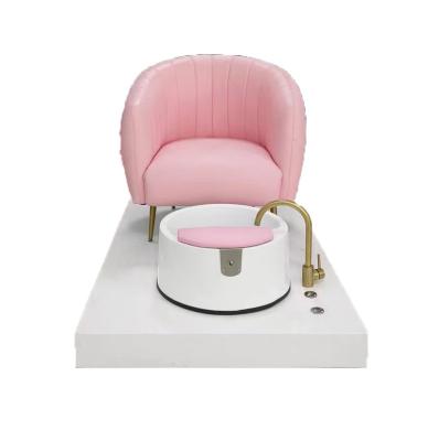 China Modern Pink Pedicure Chair For Nail Station Furniture Pedicure Couch Foot Massage Chair Wholesale for sale