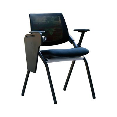 China Executive Chair Conference Sample Black Training Chair With Writing Board for sale