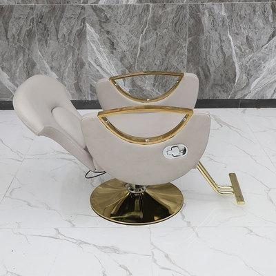 China Modern Luxury Gold Barber Chair Heavy Duty Hydraulic Pump Makeup Chairs Salon Furniture Salon Styling Chair for sale