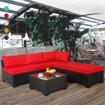 China 2022 Sectional Suite Woven Lounge Furniture Weather Resistant Hot Selling Garden Sofas Eco-Friendly\UV Resistant\Water Proof\Outdoor Rattan Patio Furniture Set for sale