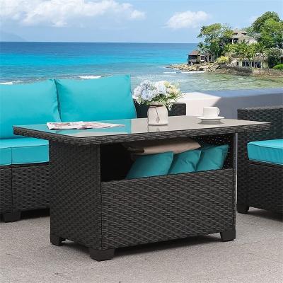 China Eco-friendly\UV Resistant\Water Proof\Weather Resistant Top Selling Outdoor Furniture Garden Sofa Set Rattan Lounge Patio Table Furniture for sale