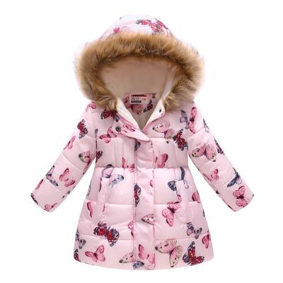 China Wholesale Warm Sale Children's Long Raincoats Girls Winter Children's Jacket Children's Cotton Thick Low Moq Coat for sale