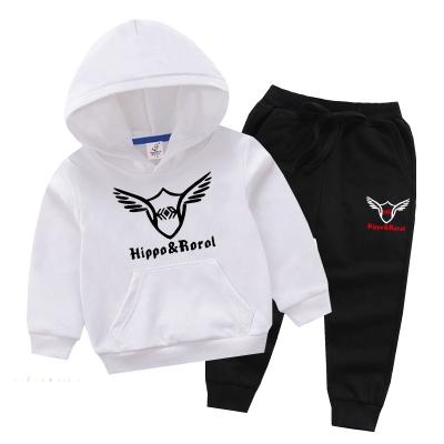 China Casual Hooded Custom Brand Logo Teens Clothing Sets Boys and Girls Sweatershirt Tracksuits for 2-13 Years for sale