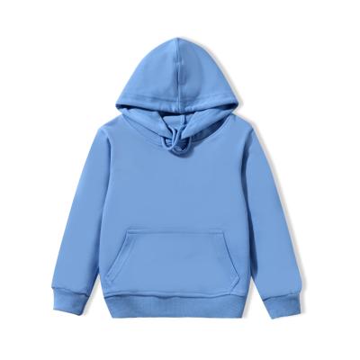 China 100% Pure Candy Color Anti-wrinkle Factory Pure Color Cotton Hoodie Baby Wadding Sweatshirt Kids Hoodie for sale