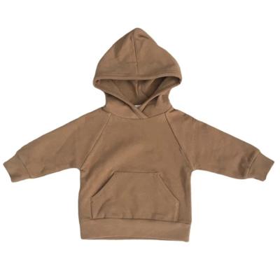 China Autumn And Winter Baby Breathable Unisex Hoodie Full Terry Long Sleeve Kids French Hooded Sweatshirt With Pocket for sale