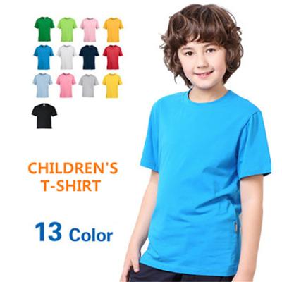 China Bestselling Breathable Wholesale White 100% Cotton Kids Unisex Tee Shorts Sleeves Kids T-Shirts With Custom Logo for sale