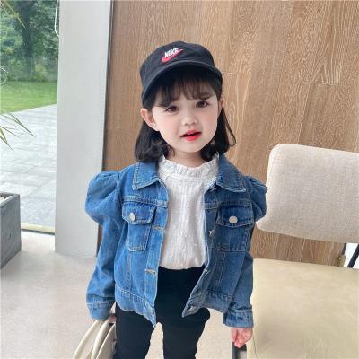 China New Autumn Baby Toddler Single Breasted Anti-wrinkle Girl Breathable Sleeve Babies Jackets Denim Stripper Coat for sale