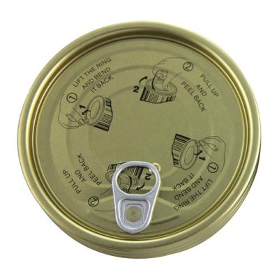 China Non Easy Cover Tin Can Caps Hot Sale Wholesale Tinplate Lids Puddle Metal Open End Open End 73mm 83mm 99mm For Canned Food Packaging for sale