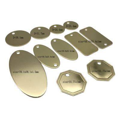 China China Chinese Supplier Custom Different Types Brass Metal Stamping Blank Tag for sale