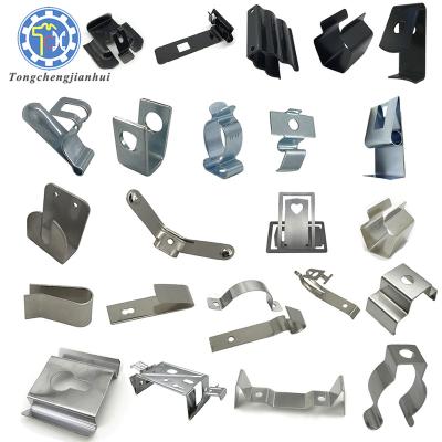 China Metal Clip for Widely Used Custom U Shape Flat Sheet Metal Cable Wire Clip or Steel Spring Belt Clip for sale