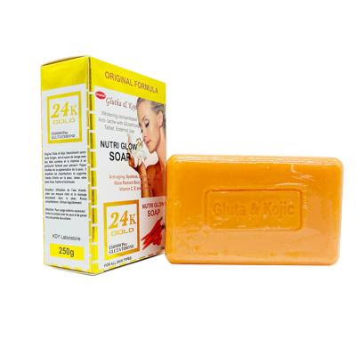 China 24k Gold Original Anti Aging Gluta and 150000 kojic Pro Carrot Natri Glutathione Glow African Whitening Bath Toilet Soap for sale