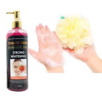 China Fruit Whitening Moisturizer Gluta Terminal White Tomato Body Shower Strong Whitening Gel With Glutathio Smoother& Healthier Skin Shower Gel for sale