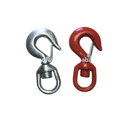 China Heavy industry carbon steel swivel hook with latch / cargo hook for sale