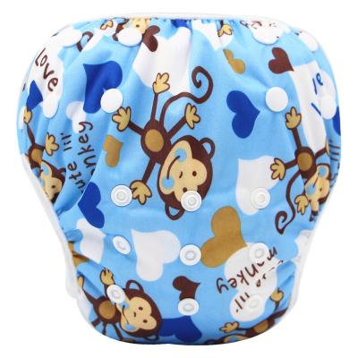 China Printed Waterpoof Baby Cloth Swimming Pants Reusable Polyester Swim Diaper for sale