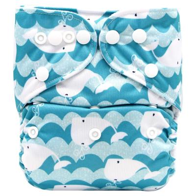 China Printed Adjustable Washable Reusable Baby Diapers Waterproof Bamboo Diapers for sale