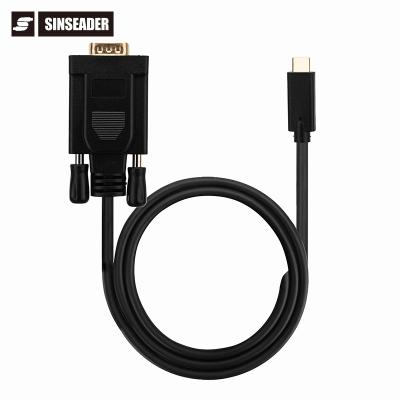 China COMPUTER 1080P Resolution USB Type-C to VGA Cable Compatible with Laptop Thunderbolt3 for sale