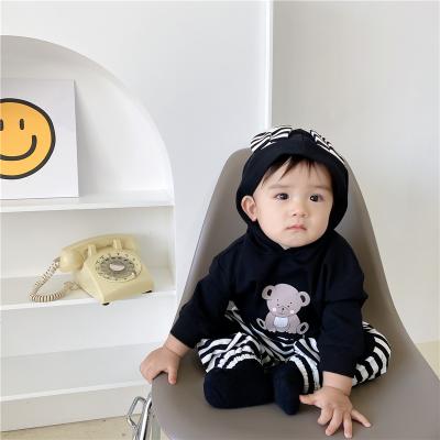 China Q2-baby Spring Autumn Boys set Kids Baby Clothing Sets 2pcs Horn Button for sale