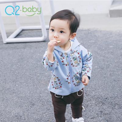 China Q2-baby Winter Animal Pattern Long Sleeves Toddler Baby Girls Coat With Hoodie for sale