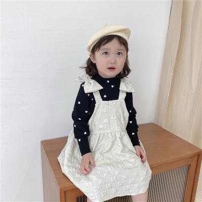 China Q2-Baby Fixed Matching Style Infant Dress Set Sweater Overall Skirt 1 Year Knitted for sale