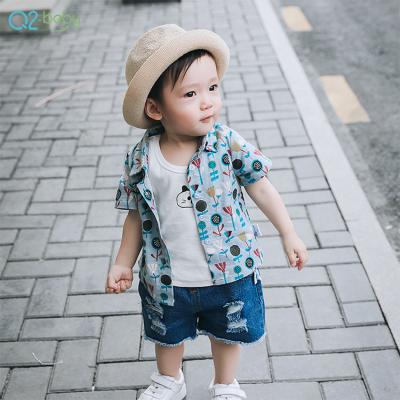 China Q2-baby Fashion Design Baby Boutique Clothing Baby Boy Cotton Fancy Shirts for sale