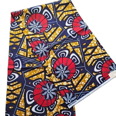 China Factory Price 100% African Cotton Wax Fabric Pagne Wax Eco Friendly Real Ankara for sale