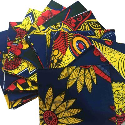 China Factory Price Anti-static African Fabrics Wax Print Pagne Wax Real Wax African Cotton Fabric for sale