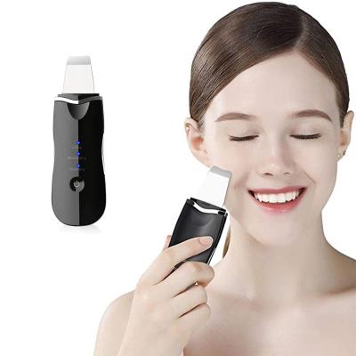 China Ion Facial Spatula Face Peeling Skin Care Ultrasonic Scrubber Machine Skin Care Facial Massager for sale